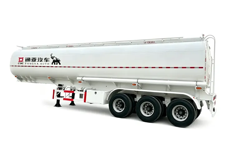 Multi-compartment 45000L oil tanker semi trailer tank body