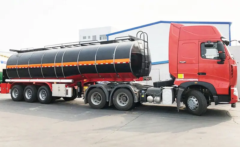 Oil Tank Semi Trailer In Fuel Transport Application